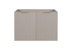 Furnidea Meuble suspendu sous lavabo avec 2 portes FLOW CACHEMIRE 80 cm