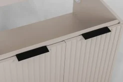 Furnidea Meuble suspendu sous lavabo avec 2 portes FLOW CACHEMIRE 80 cm