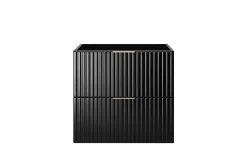 Furnidea Meuble suspendu sous lavabo FLOW couleur noir 60 cm