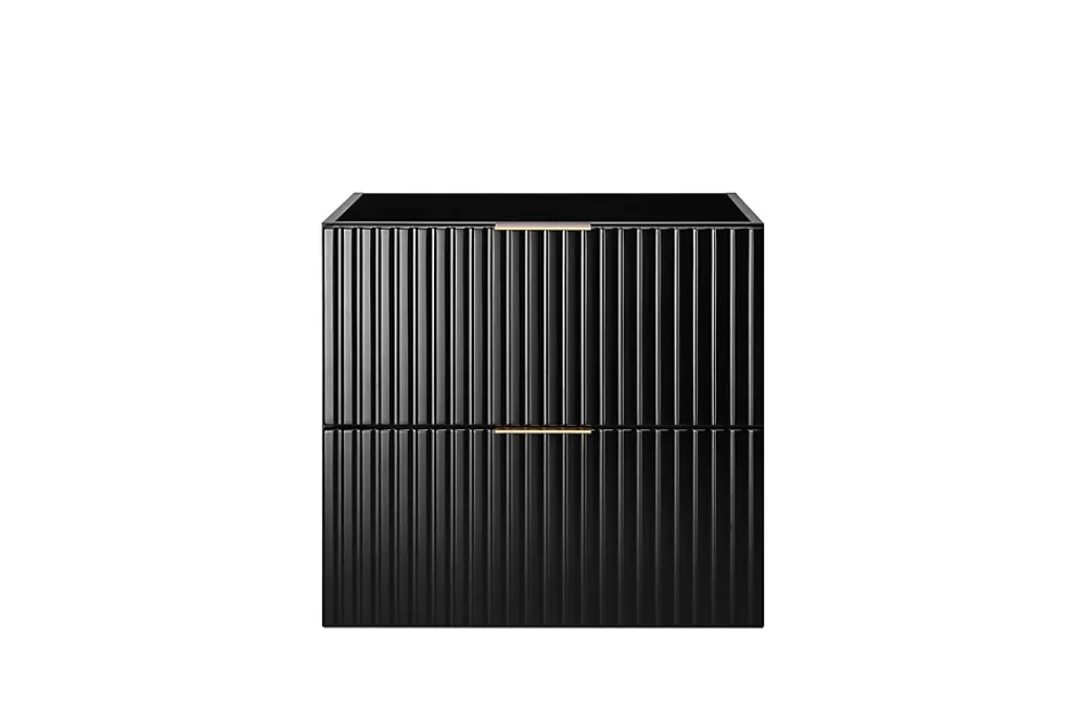 Furnidea Meuble suspendu sous lavabo FLOW couleur noir 60 cm