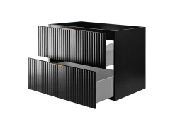 Furnidea Meuble suspendu sous lavabo FLOW noir 80 cm