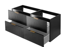 Furnidea Meuble suspendu sous lavabo FLOW noir 120 cm