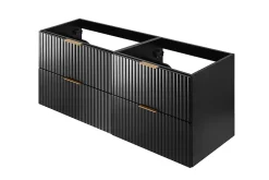 Furnidea Meuble suspendu sous lavabo FLOW noir 120 cm