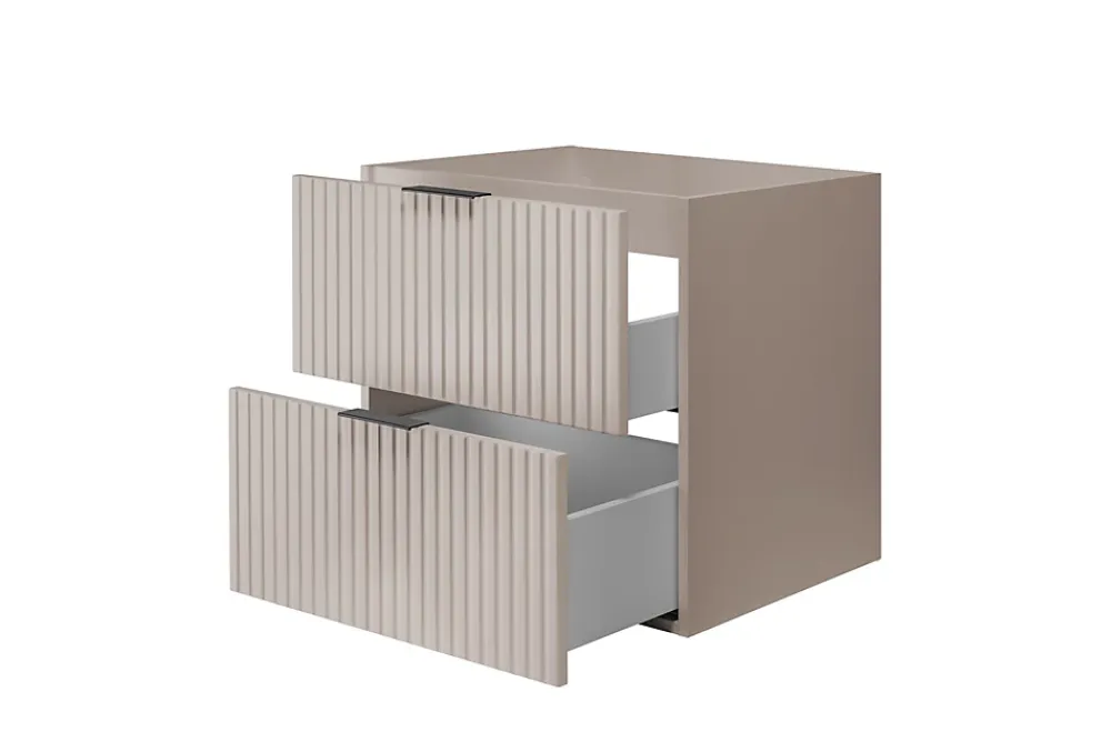 Meuble Sous Lavabo|Furnidea Meuble suspendu sous lavabo FLOW cachemire 60 cm