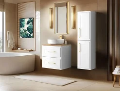Meuble Sous Lavabo|Furnidea Meuble suspendu sous lavabo CLASSIC blanc 60 cm