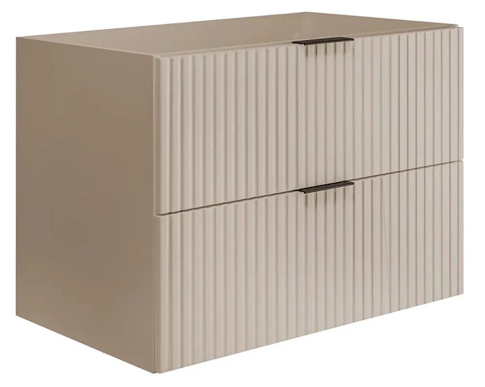 Meuble Sous Lavabo|Furnidea Meuble suspendu sous lavabo FLOW cachemire 80 cm