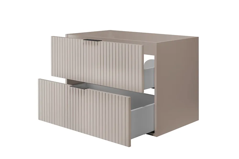 Meuble Sous Lavabo|Furnidea Meuble suspendu sous lavabo FLOW cachemire 80 cm