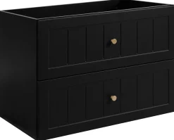 Furnidea Meuble suspendu sous lavabo GUSTO noir 80 cm