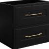 Meuble Sous Lavabo|Furnidea Meuble suspendu sous lavabo CLASSIC noir 60 cm