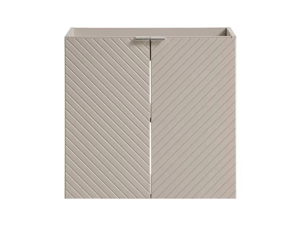 Meuble Sous Lavabo|Furnidea Meuble suspendu sous vasque avec 2 portes VIVA CACHEMIRE 60 cm
