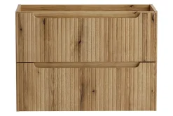 Furnidea Meuble suspendu sous vasque 80 cm à tiroirs NOVA chêne Coast Evoke