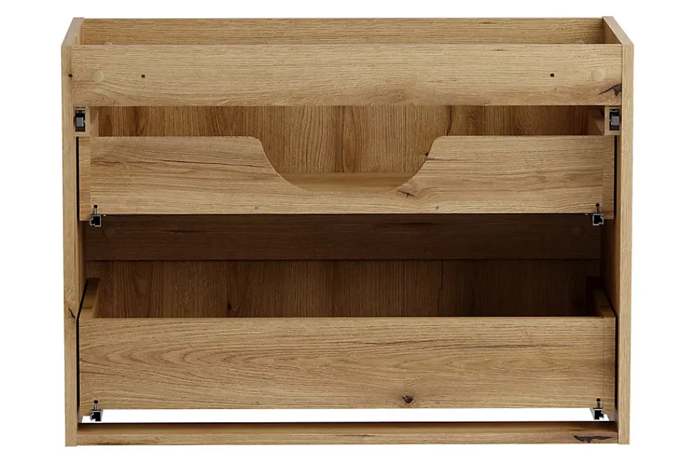 Furnidea Meuble suspendu sous vasque 80 cm à tiroirs NOVA chêne Coast Evoke