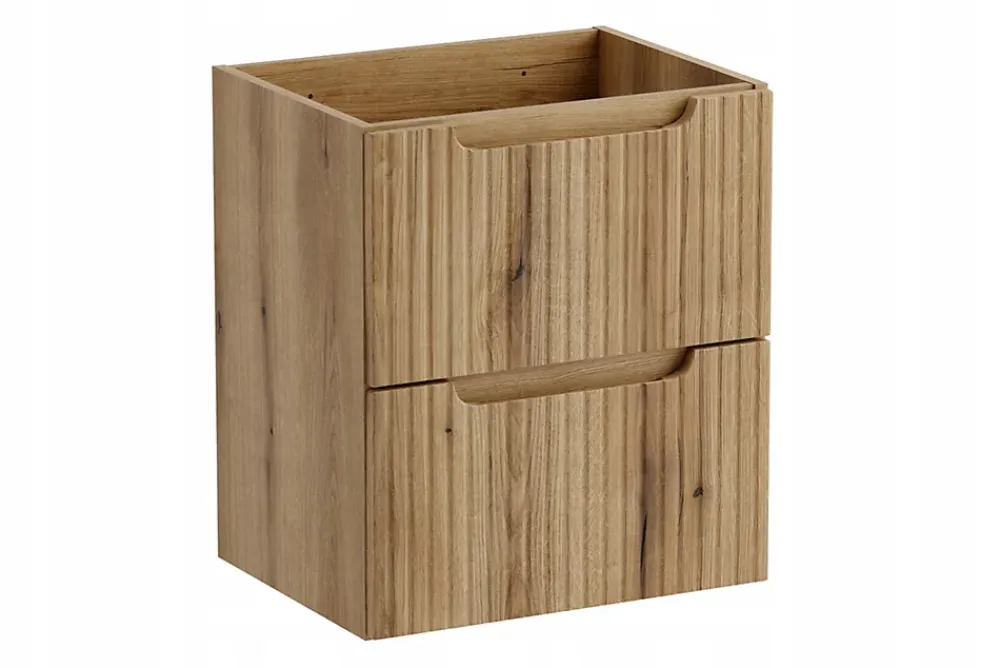 Meuble Sous-Vasque|Furnidea Meuble suspendu sous vasque 50 cm à tiroirs NOVA chêne Coast Evoke