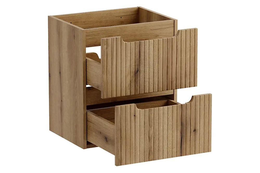 Meuble Sous-Vasque|Furnidea Meuble suspendu sous vasque 50 cm à tiroirs NOVA chêne Coast Evoke