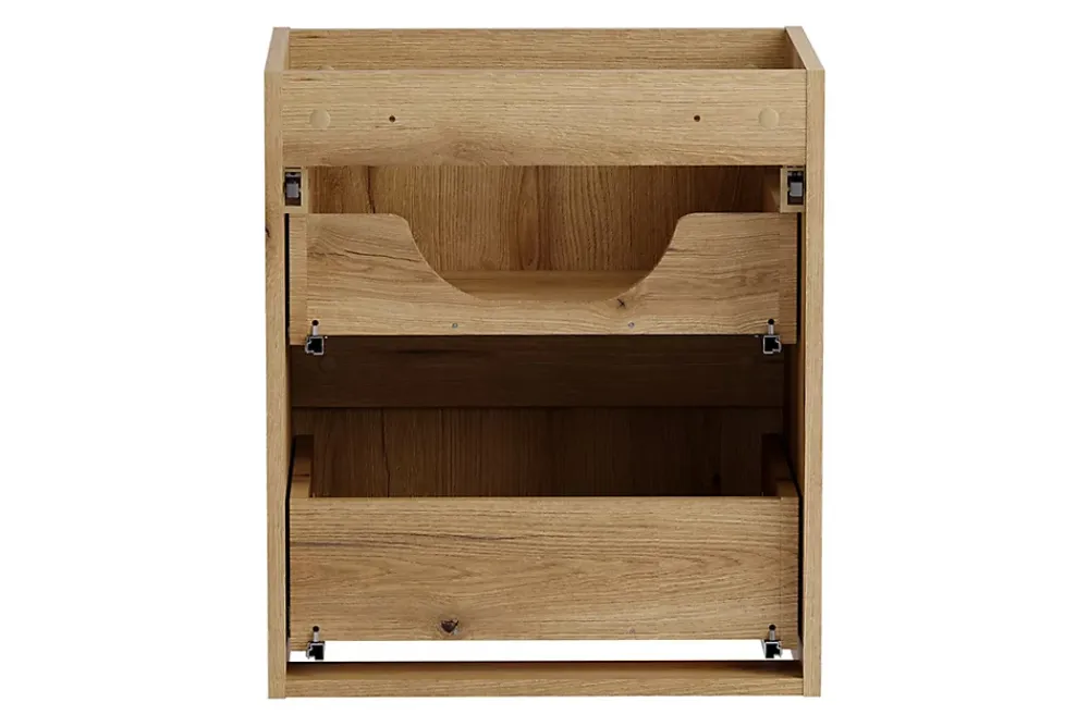 Meuble Vasque|Furnidea Meuble suspendu sous vasque 50 cm avec plan et 2 tiroirs NOVA chêne Coast Evoke