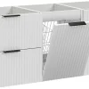 Meuble Sous-Vasque|Furnidea Meuble suspendu sous vasque avec panier à linge ADEL BLANC 160 cm