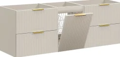Meuble Sous-Vasque|Furnidea Meuble suspendu sous vasque avec panier à linge ADEL CACHEMIRE 160 cm