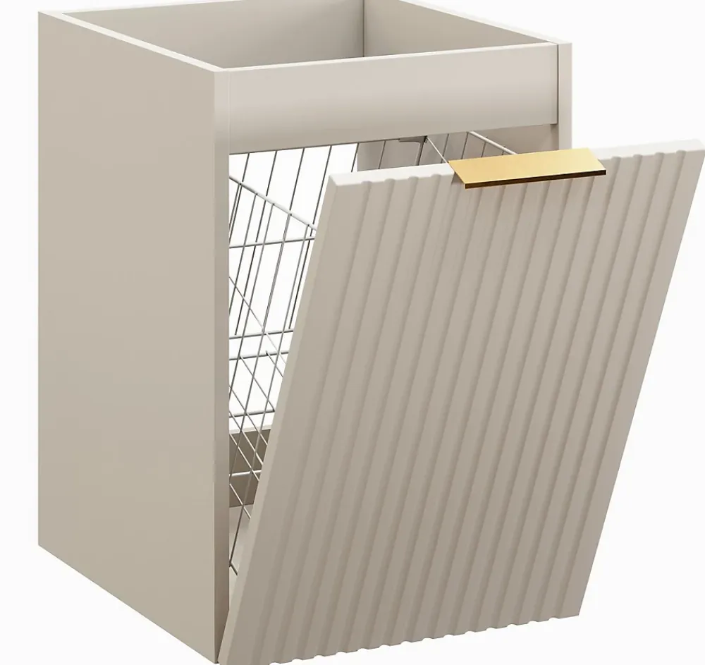 Meuble Sous-Vasque|Furnidea Meuble suspendu sous vasque avec panier à linge ADEL CACHEMIRE 160 cm
