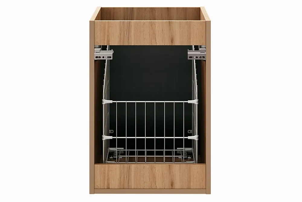 Meuble Sous-Vasque|Furnidea Meuble suspendu sous vasque avec panier à linge ADEL CHÊNE 120 cm