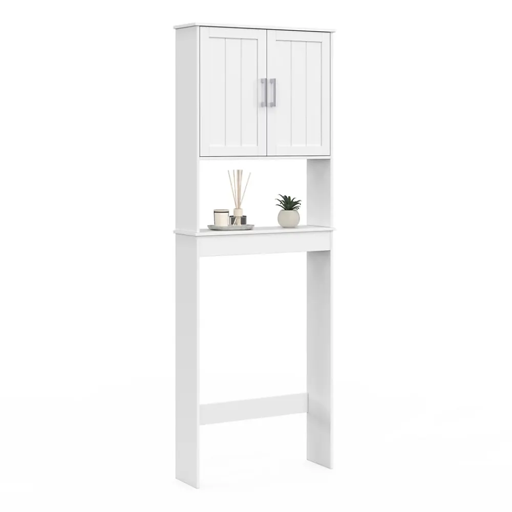 Meuble Wc|IDMarket Meuble étagère dessus WC WALDO placard bois blanc