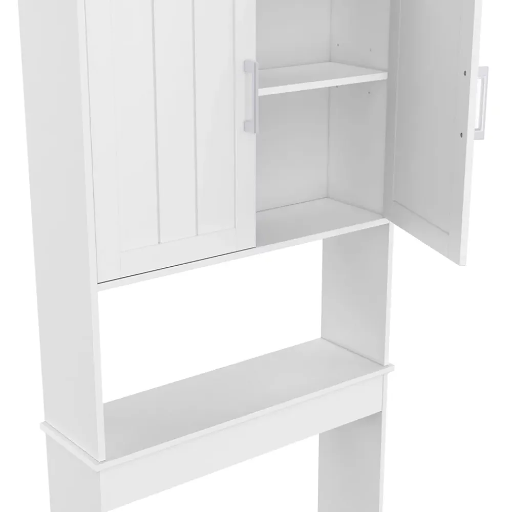 Meuble Wc|IDMarket Meuble étagère dessus WC WALDO placard bois blanc
