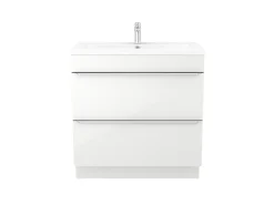 Meuble Vasque|GoodHome Meuble vasque à poser blanc l.80 cm Imandra + plan vasque blanc céramique Nira,