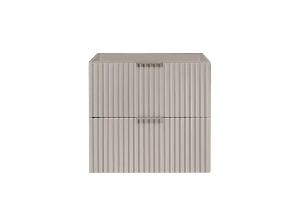 3xE Living Meuble vasque, Cachemire, 60 x 57 x 46 cm, poignée argentée, sans plateau