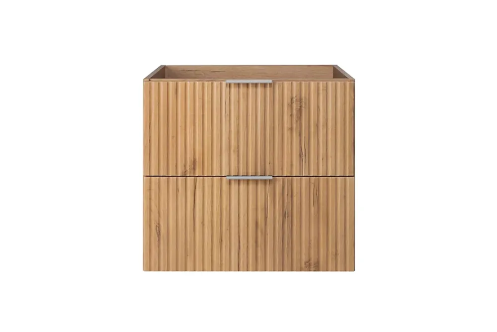Lave-Mains|3xE Living Meuble vasque, Chêne Craft, 60 x 57 x 46 cm, poignée argentée, sans plateau