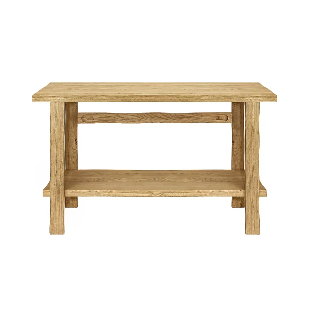 Homesight Meuble vasque en chêne massif vieilli l.140 x H.78 x P.50 cm, Taby
