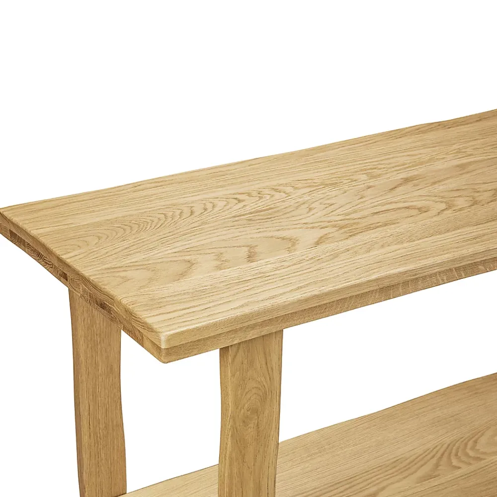 Homesight Meuble vasque en chêne massif vieilli l.140 x H.78 x P.50 cm, Taby