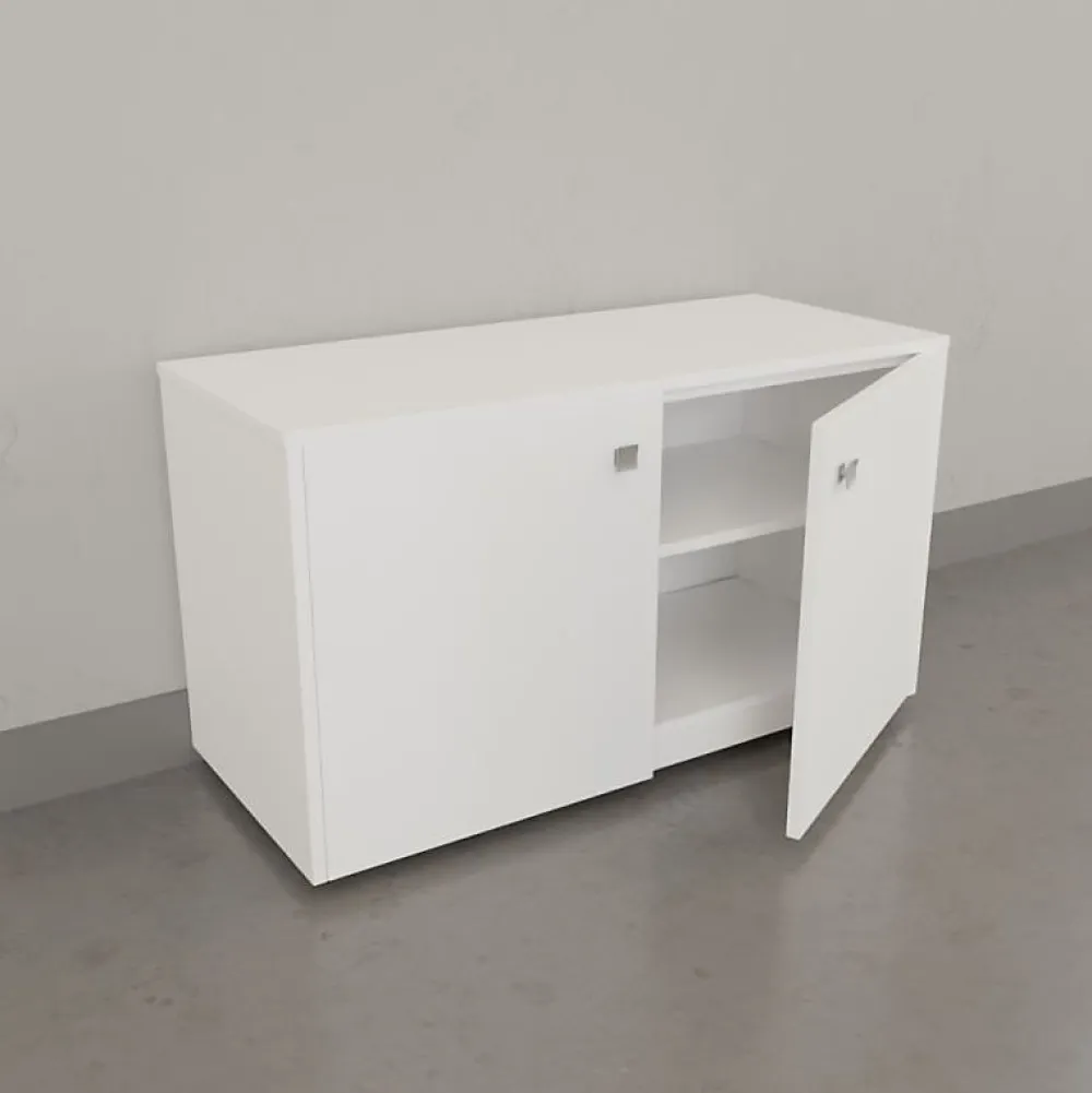 Ensemble Meuble De Salle De Bains|Cuisibane Meuble vasque PMR EPURE 90 cm avec miroir led Elégance et caisson roulant - Blanc brillant
