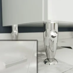 Meuble Vasque|Saniverre Meuble vasque sur pieds MADRID - simple vasque Blanc L. 100 cm -