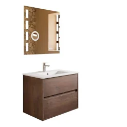 Ensemble Meuble De Salle De Bains|Cuisibane Meuble vasque suspendu ALIXIA 70 cm + miroir Excell Plus