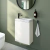 Homesight Meuble vasque suspendu blanc mat l.44 cm Imandra + plan vasque terrazzo, GoodHome