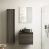 Meuble Buanderie|Ipiemme SRL Meuble vasque suspendu effet chêne Metz l.60 cm + plan de toilette effet chêne Metz, Pura+