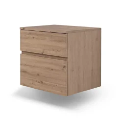 Meuble Buanderie|Meuble Vasque| Meuble vasque suspendu effet chêne artisan l.60 cm + plan de toilette, Calao