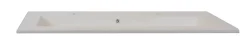 Meuble vasque suspendu effet chêne artisan l.120 cm + plan vasque blanc en résine, Calao
