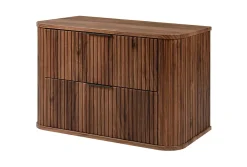 Lave-Mains|3xE Living Meuble vasque suspendu pour salle de bain, chêne noyer, 80,4 x 51,7 x 41,5 cm