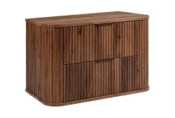 Lave-Mains|3xE Living Meuble vasque suspendu pour salle de bain, chêne noyer, 80,4 x 51,7 x 41,5 cm