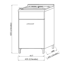 Armoire De Salle De Bains|Kiamami Valentina Meuble Évier 45Cm Chêne Blanc Avec Planche À Laver - Pratique