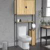 IDMarket Meuble WC 3 en 1 avec armoires de rangement DETROIT design industriel