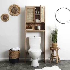 The Home Deco Factory Meuble WC cannage et bois Bali - Type: Mobilier