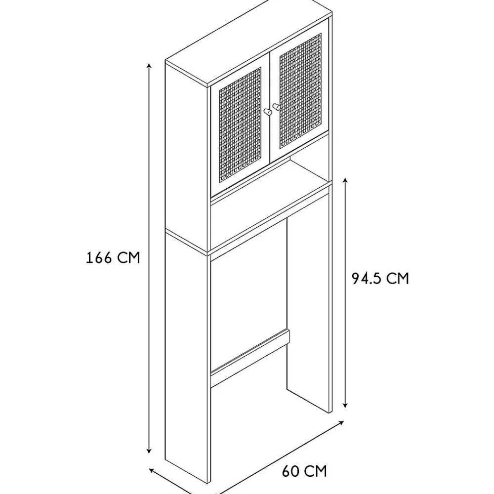 The Home Deco Factory Meuble WC cannage et bois Bali - Type: Mobilier