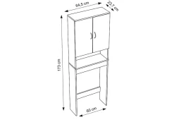 Allibert Meuble WC SOLITA 64,5 cm - Blanc Mat