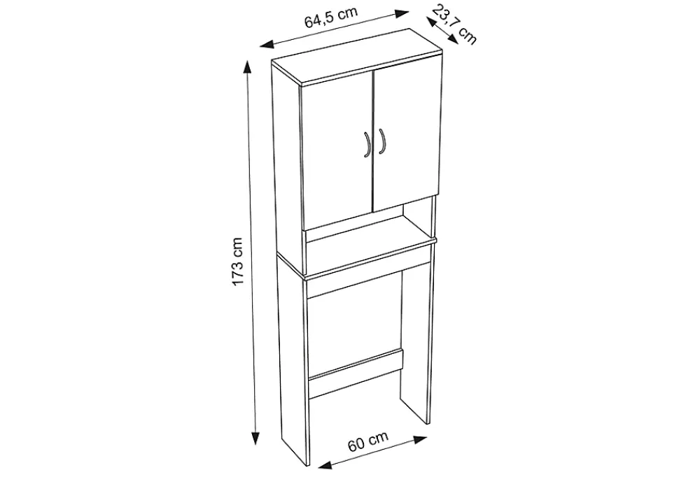 Allibert Meuble WC SOLITA 64,5 cm - Blanc Mat