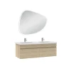 AICA Sanitaire Meubles double vasque 120cm vasque + miroir 3 couleurs lumineux Chêne Wotan