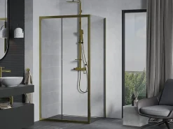 Paroi De Douche|Mexen Apia cabine de douche coulissante 100 x 90 cm, transparent, or - 840-100-090-50-00