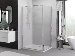 Mexen Exo cabine de douche pivotante 100 x 75 cm, transparent, chromé - 814-100-075-01-00