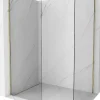 Mexen Kioto cloison de douche Walk-in 160 x 80 cm, transparent, doré - 800-160-202-50-00-080