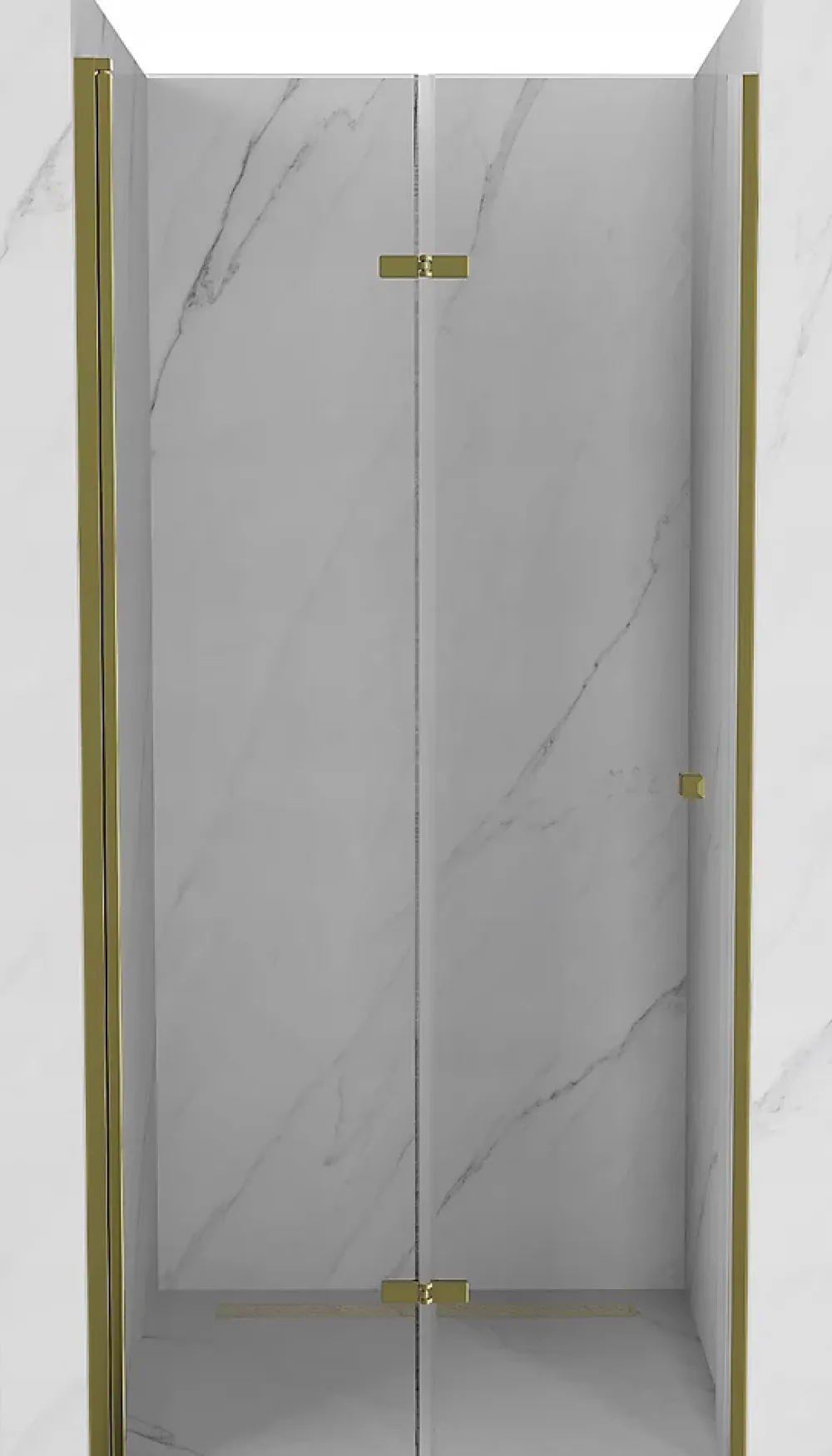Mexen Lima portes de douche pliantes 100 cm, transparentes, dorées - 856-100-000-50-00